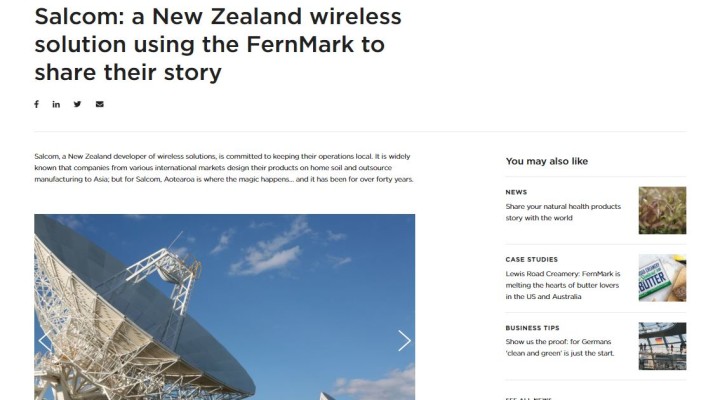 Salcom features in Case Study by NZ Story