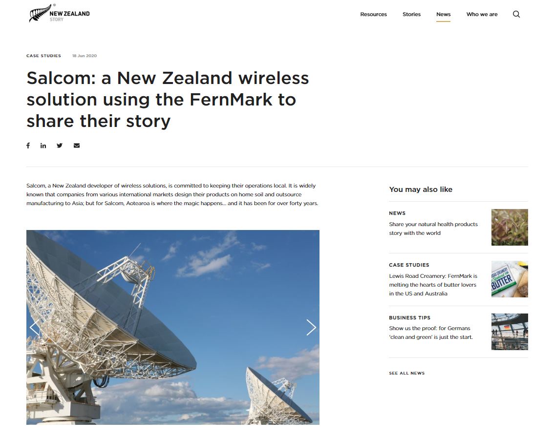 Salcom features in Case Study by NZ Story