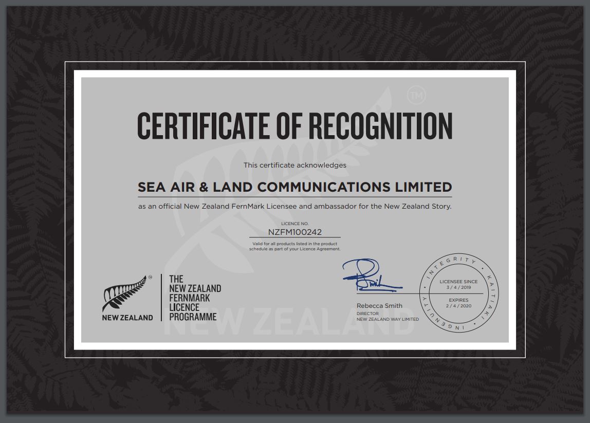 Salcom becomes a New Zealand FernMark Licensee