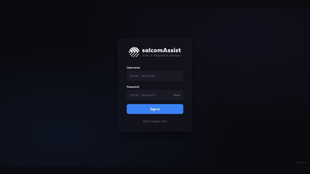 The SchoolAssist login screen.
